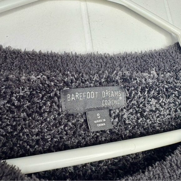 Barefoot Dreams CozyChic Seaside Crew Neck Pullover Camouflage Gray Black Soft - Picture 5 of 7